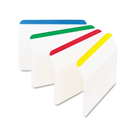 Post-It 2" Angled Tabs, Lined, 1/5-Cut Tabs, Asstd Primary Colors, 2" W, PK24 686A-1